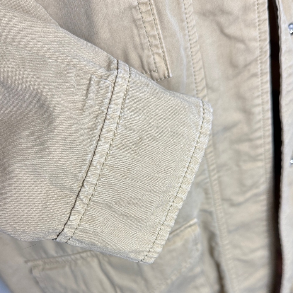 GAP Barn Jacket Tan with Drawstring Waist and Pockets SZ M Fall - Picture 4 of 10